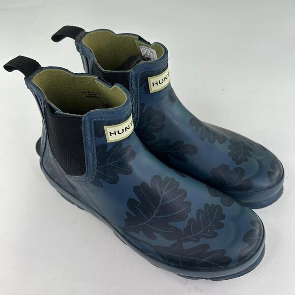 Hunter Women's Chelsea Norris Field Bootie US 8 Floral Blue Rain Short Boot - Picture 3 of 9